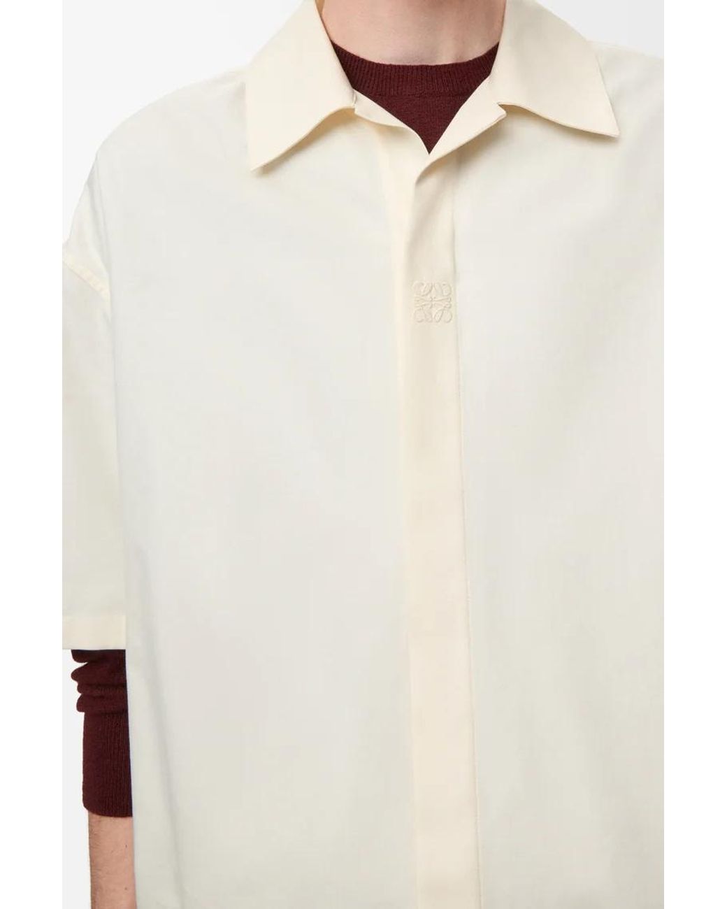Loewe White Relaxed Short Sleeved Shirt for men