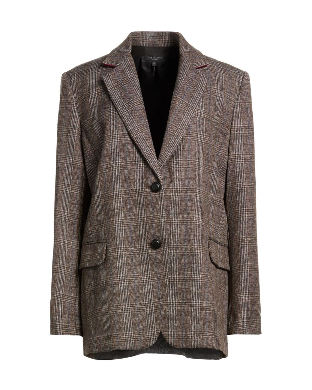 Rag & Bone Brown Checked Suit Jacket