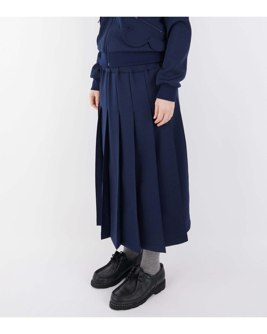 Comme des Garçons Blue Pleated Skirt