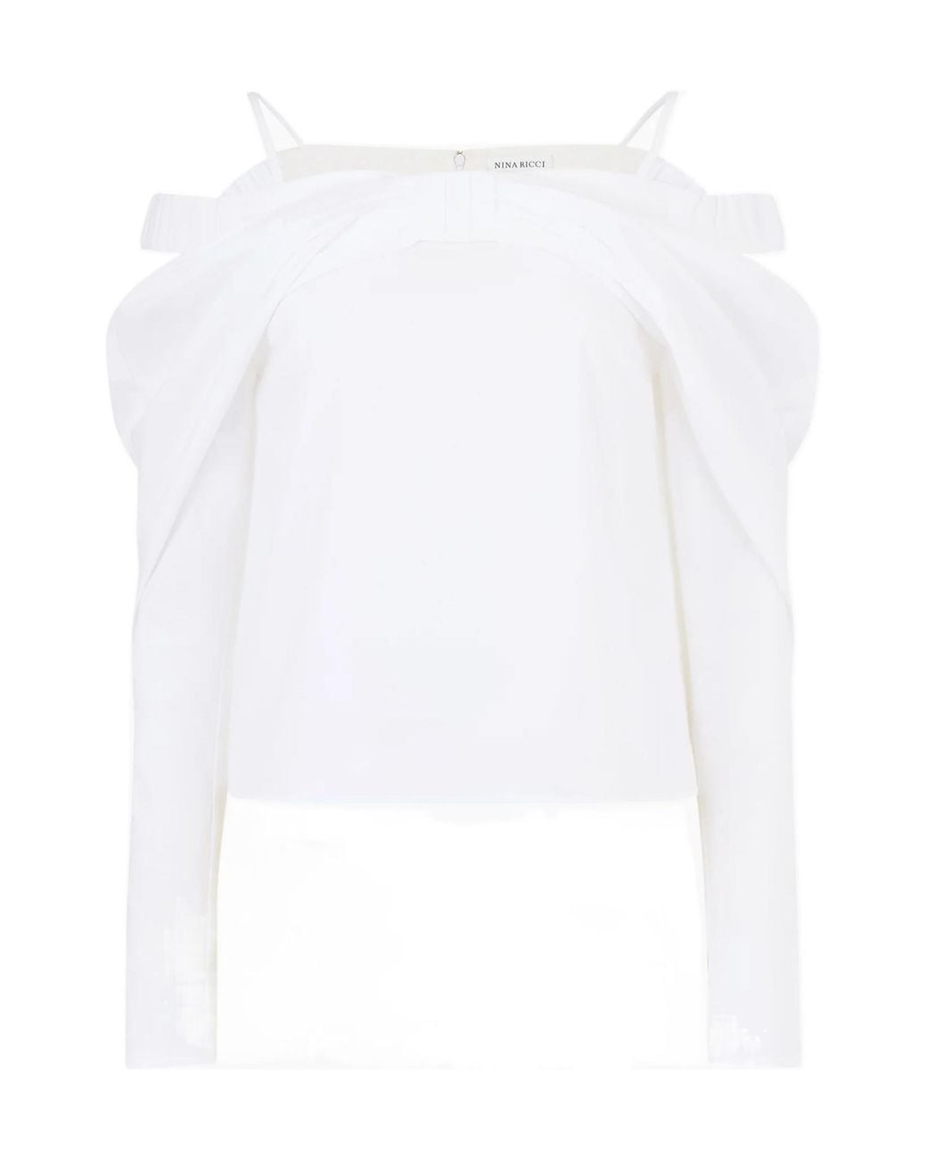 Nina Ricci White Off Shoulder Blouse