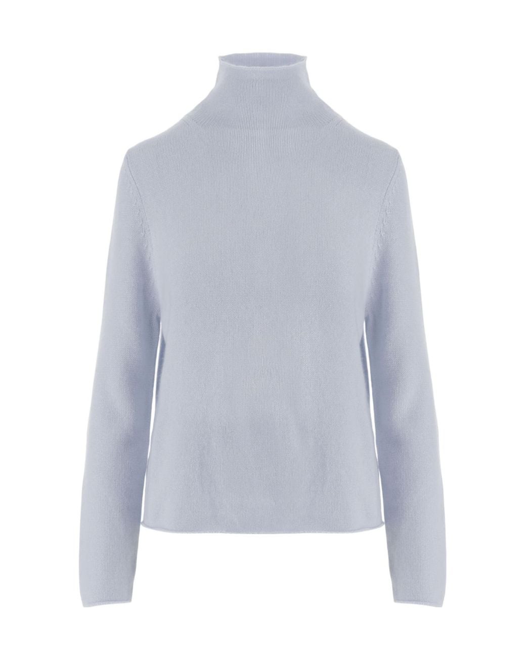Allude Blue Cashmere Turtleneck Knitted Sweater