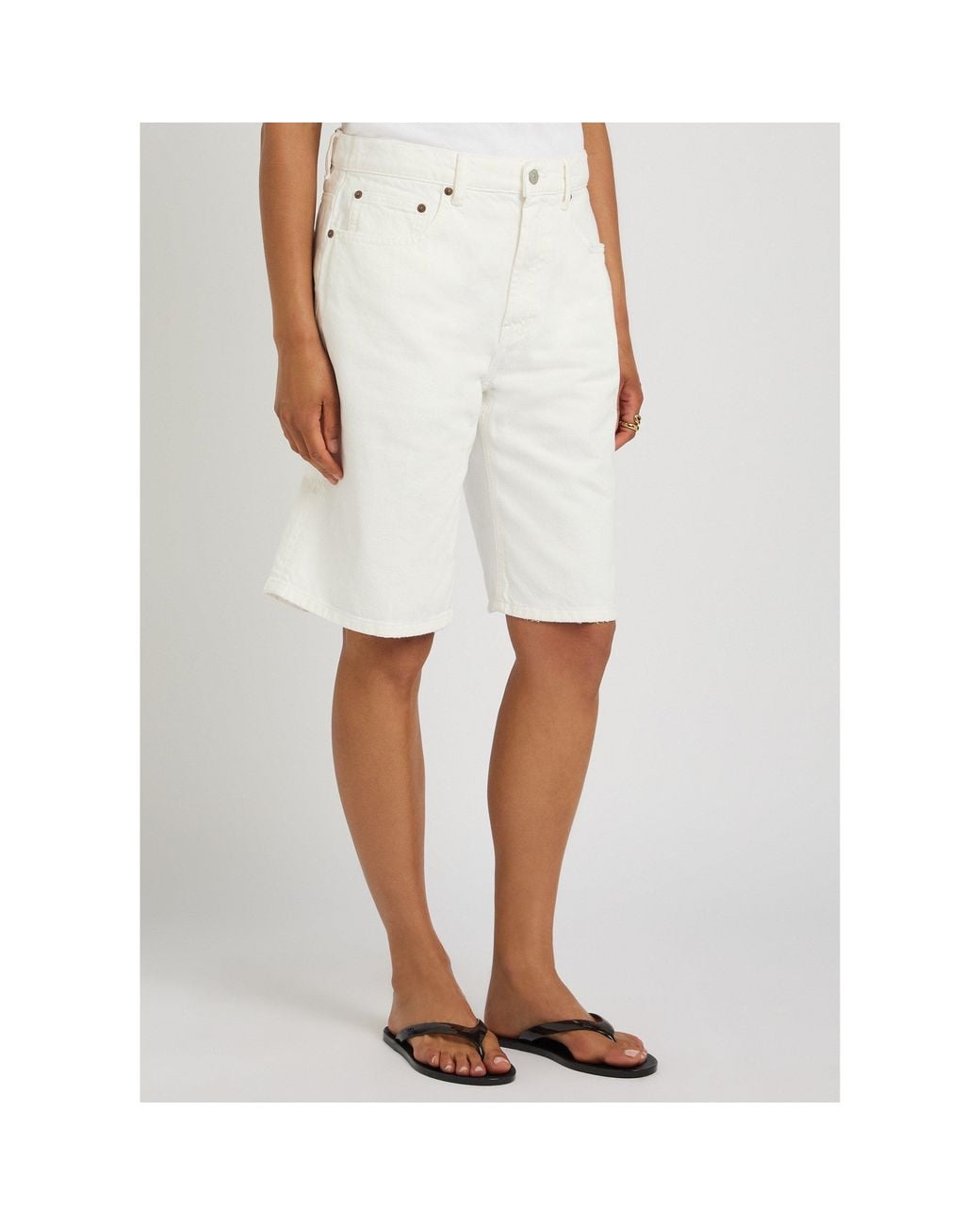 Polo Ralph Lauren White Straight-Leg Denim Culottes
