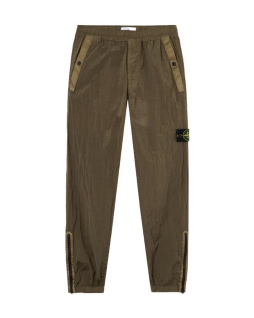 Stone Island Green Logo Patch Track Pants for men