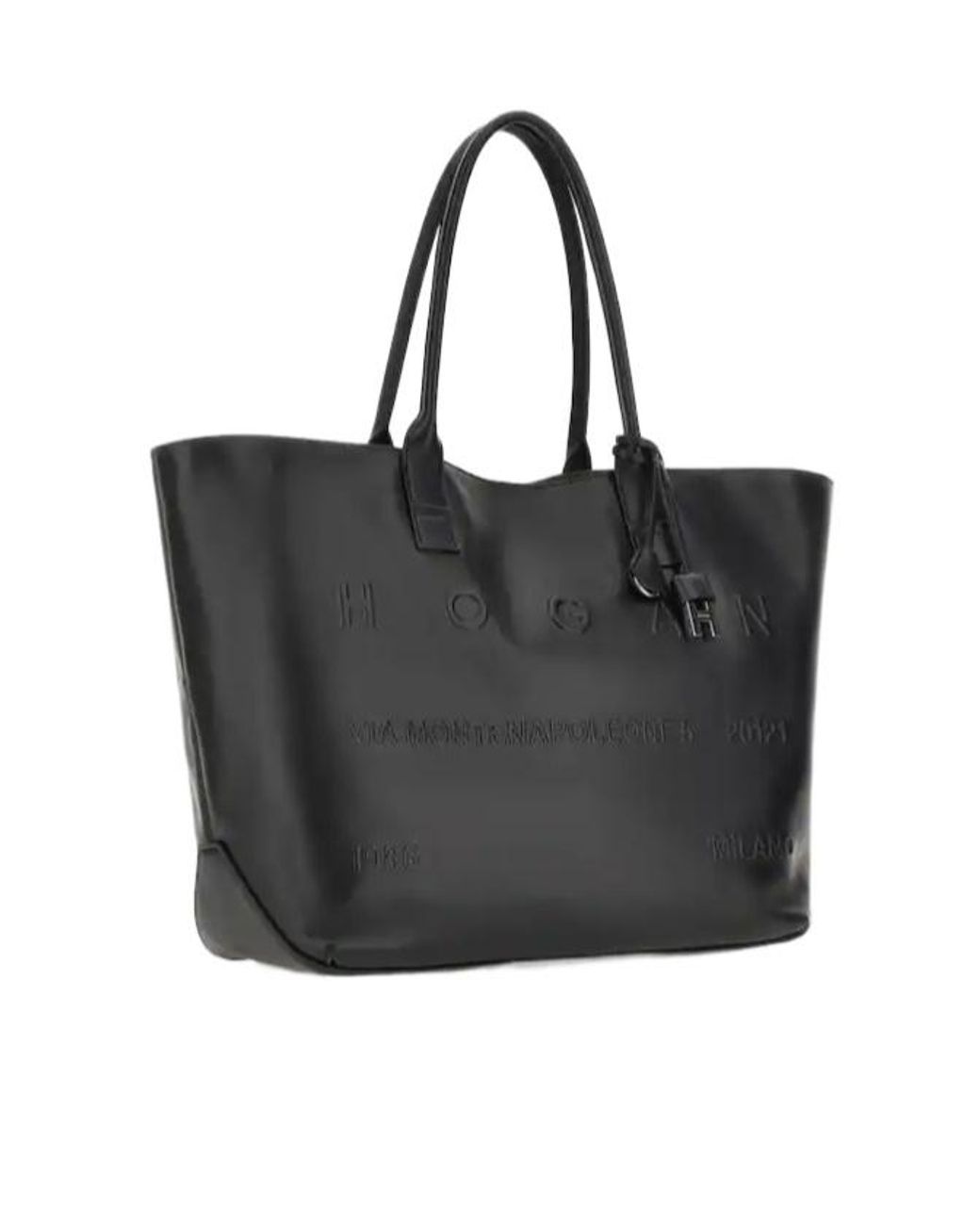 Hogan Black Address Medium Shopping Bag