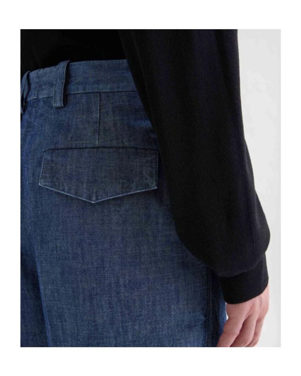 Jil Sander Blue Chambray Tapered Trousers for men