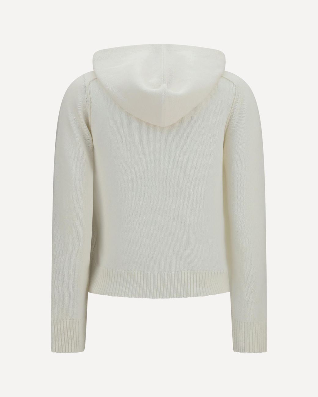 Burberry White Ekd Zip-Up Hooded Cardigan