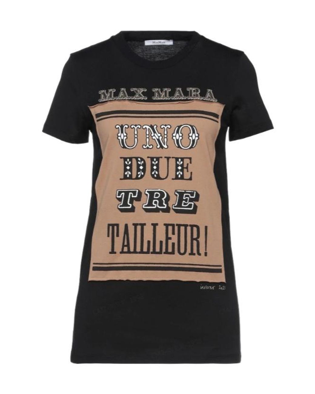 Max Mara Black T-Shirt Cotton