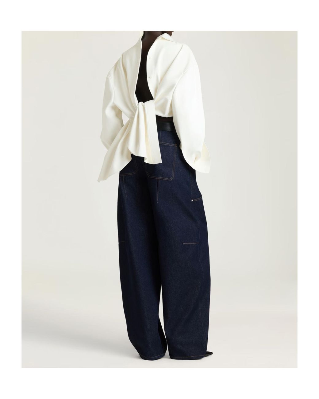 Givenchy White Back-To-Front Tie-Up Shirt
