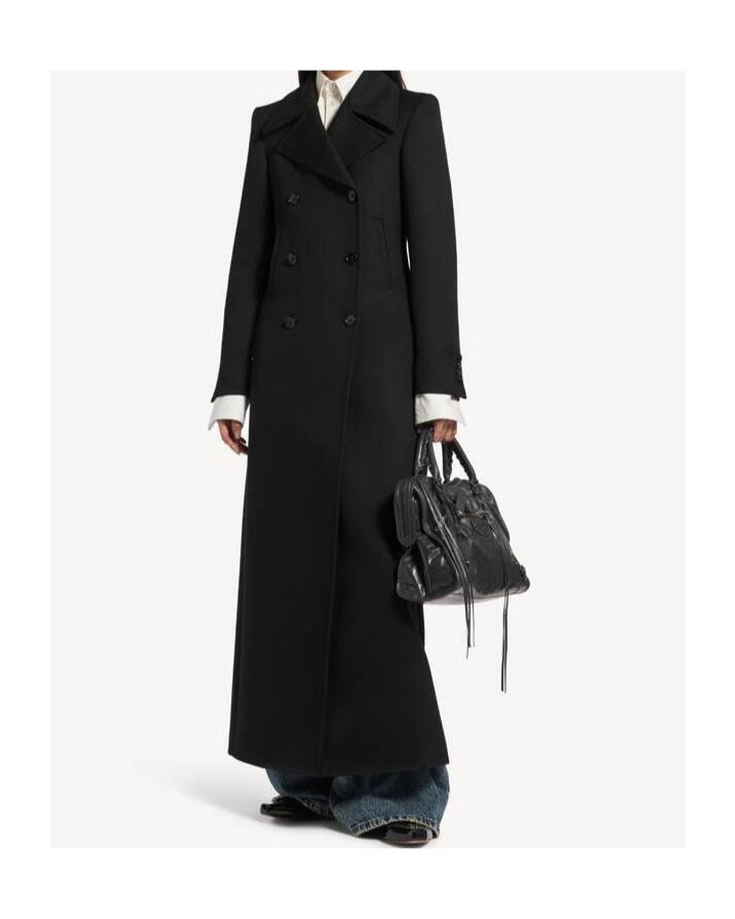 Balenciaga Black Long Trench Coat