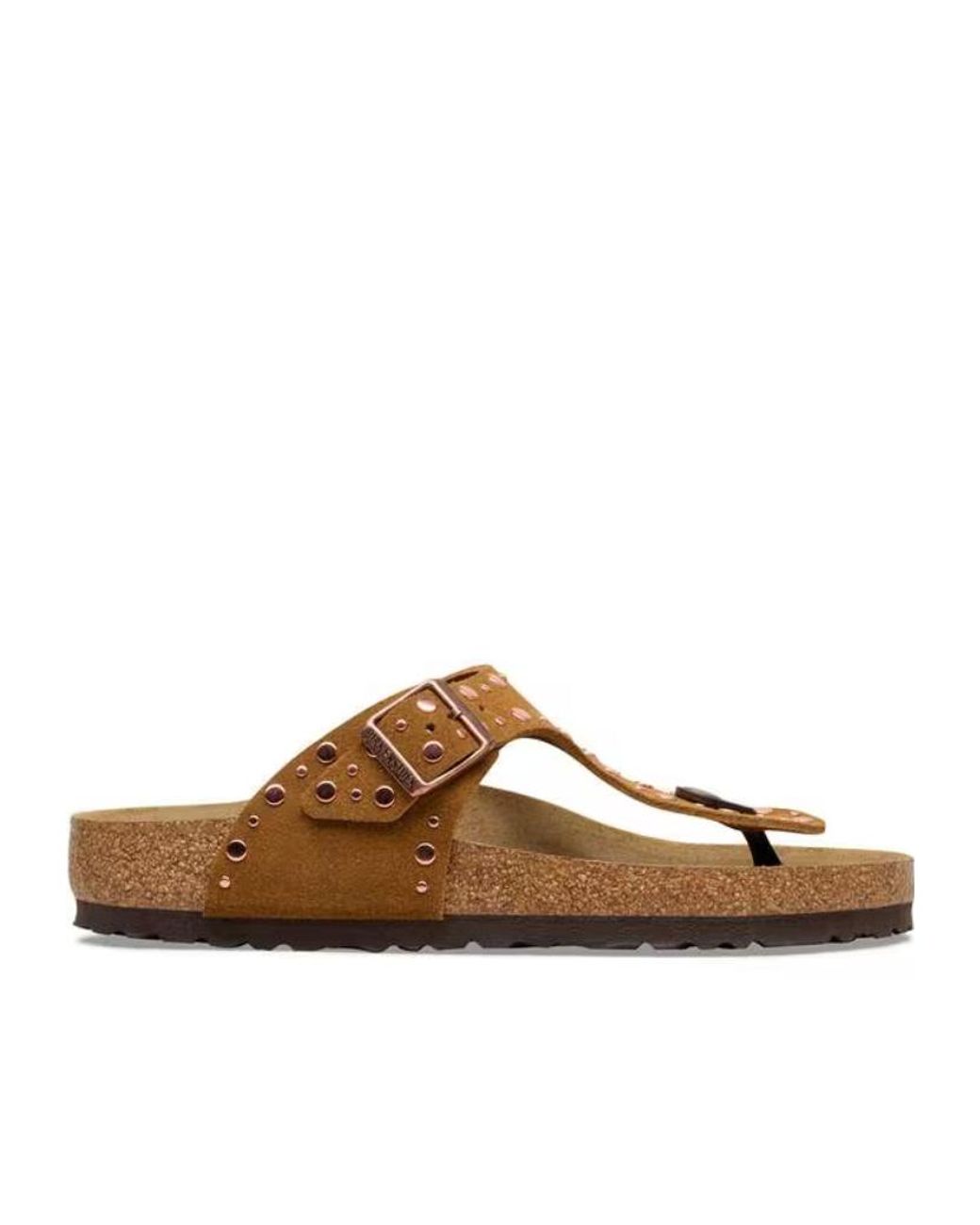 Birkenstock Brown Gizeh Rivet Thong Flat Sandals