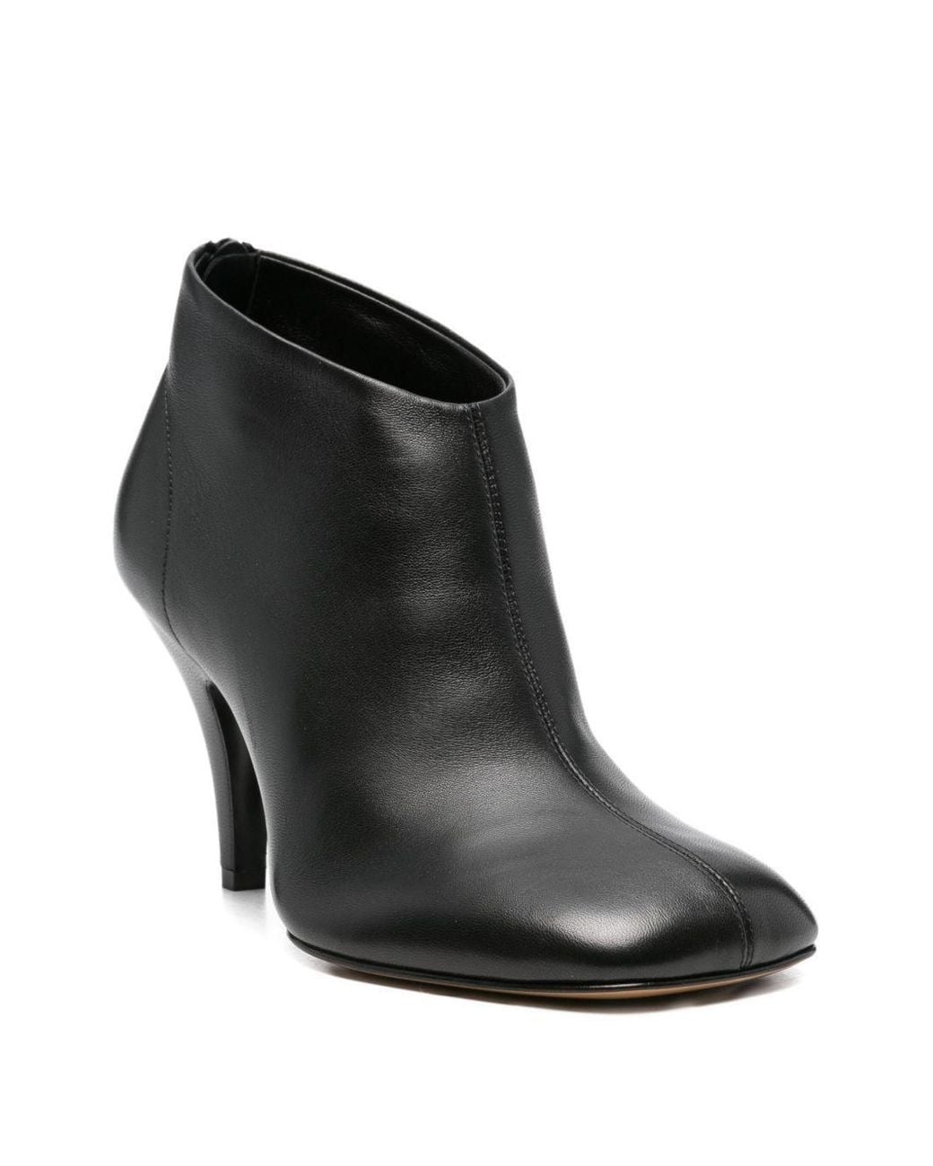 Phoebe Philo Black Square Toe Ankle Boots