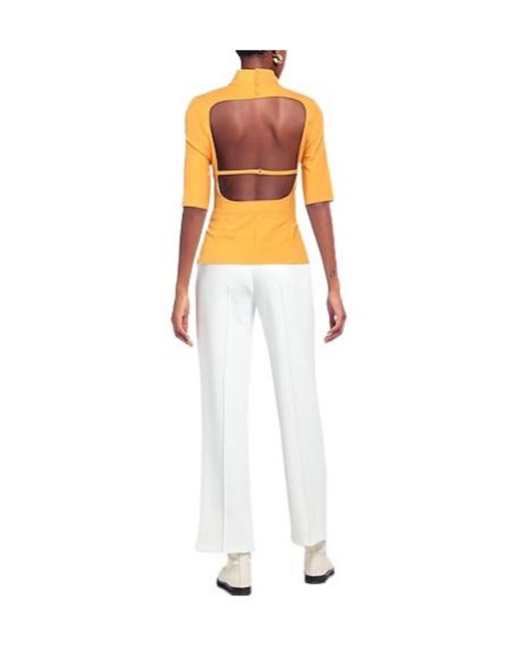 Jacquemus Yellow Minimal Slim Fit Sweater