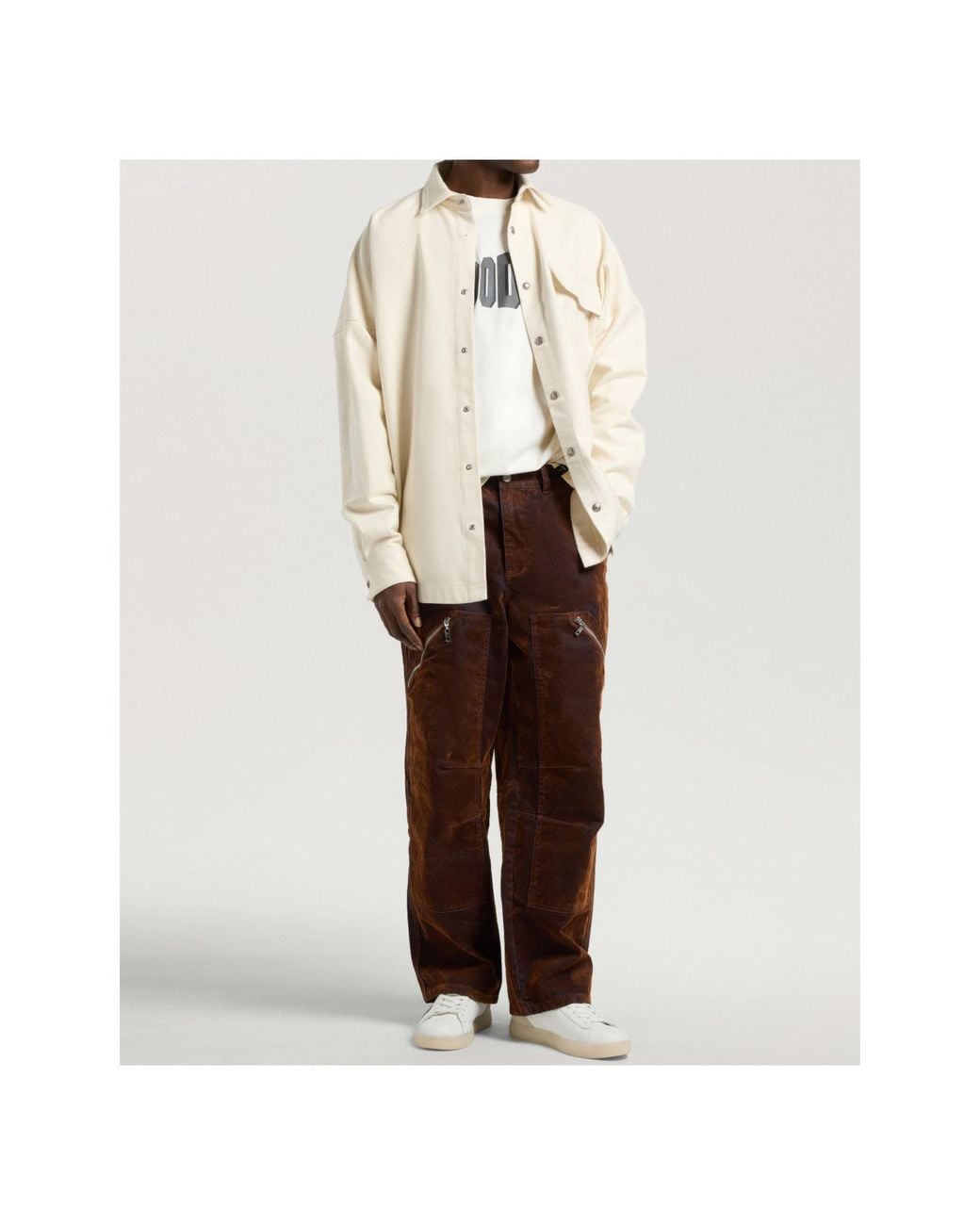 Palm Angels White Sunset Blvd Palm Loose T-Shirt for men