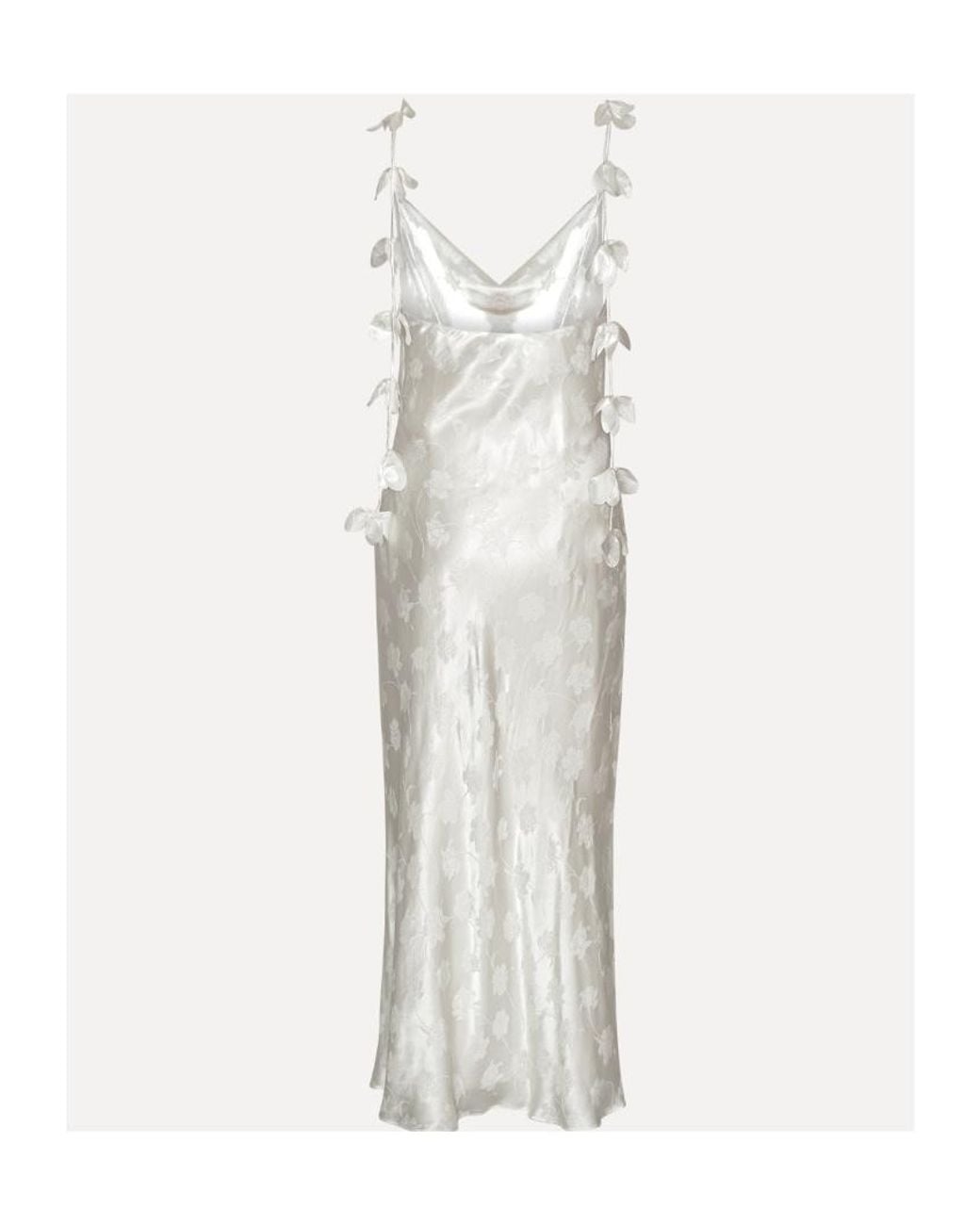 ROTATE BIRGER CHRISTENSEN White Cowl-Neck Midi Dress