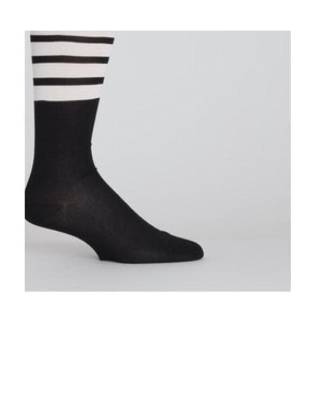 Thom Browne Black 4-Bar Striped Socks for men
