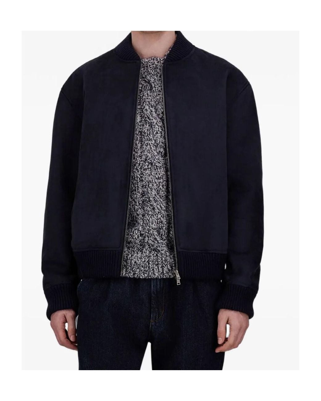 Herno Blue Long-Sleeve Zip-Up Jacket for men