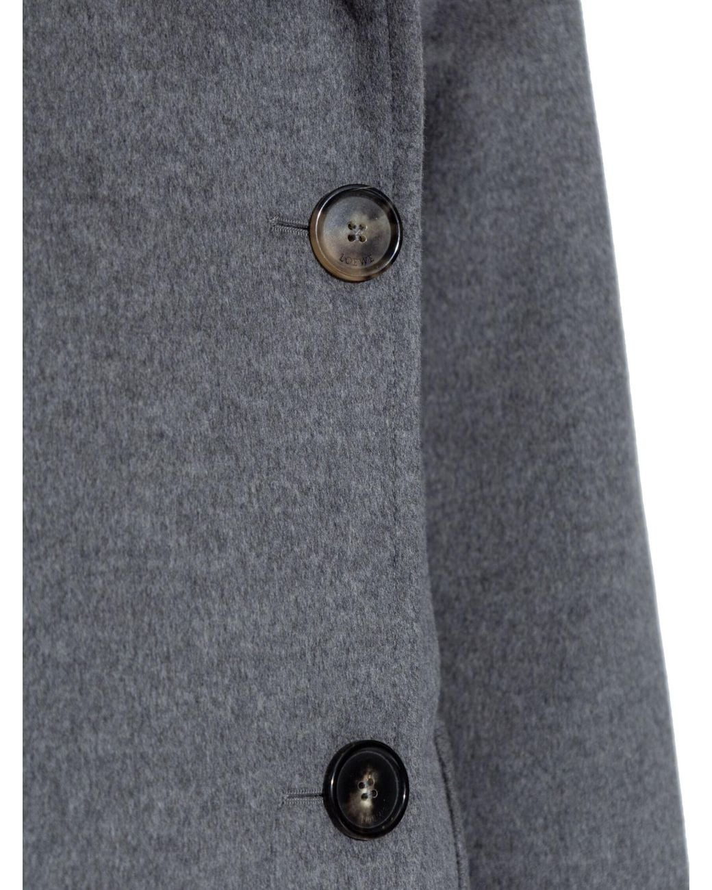 Loewe Gray Double-Breasted Coat
