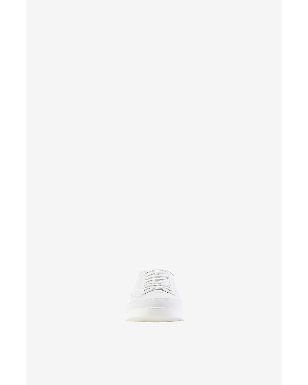 John Lobb White Round Toe Lace-Up Sneakers for men