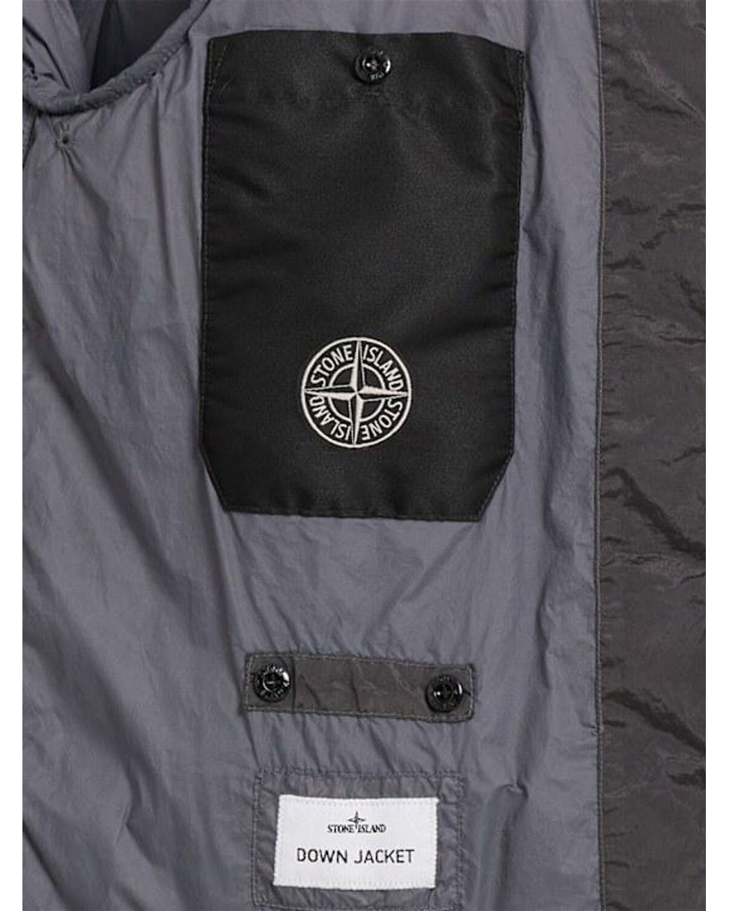 Stone Island Black Minimalist Short Down Jacket for men