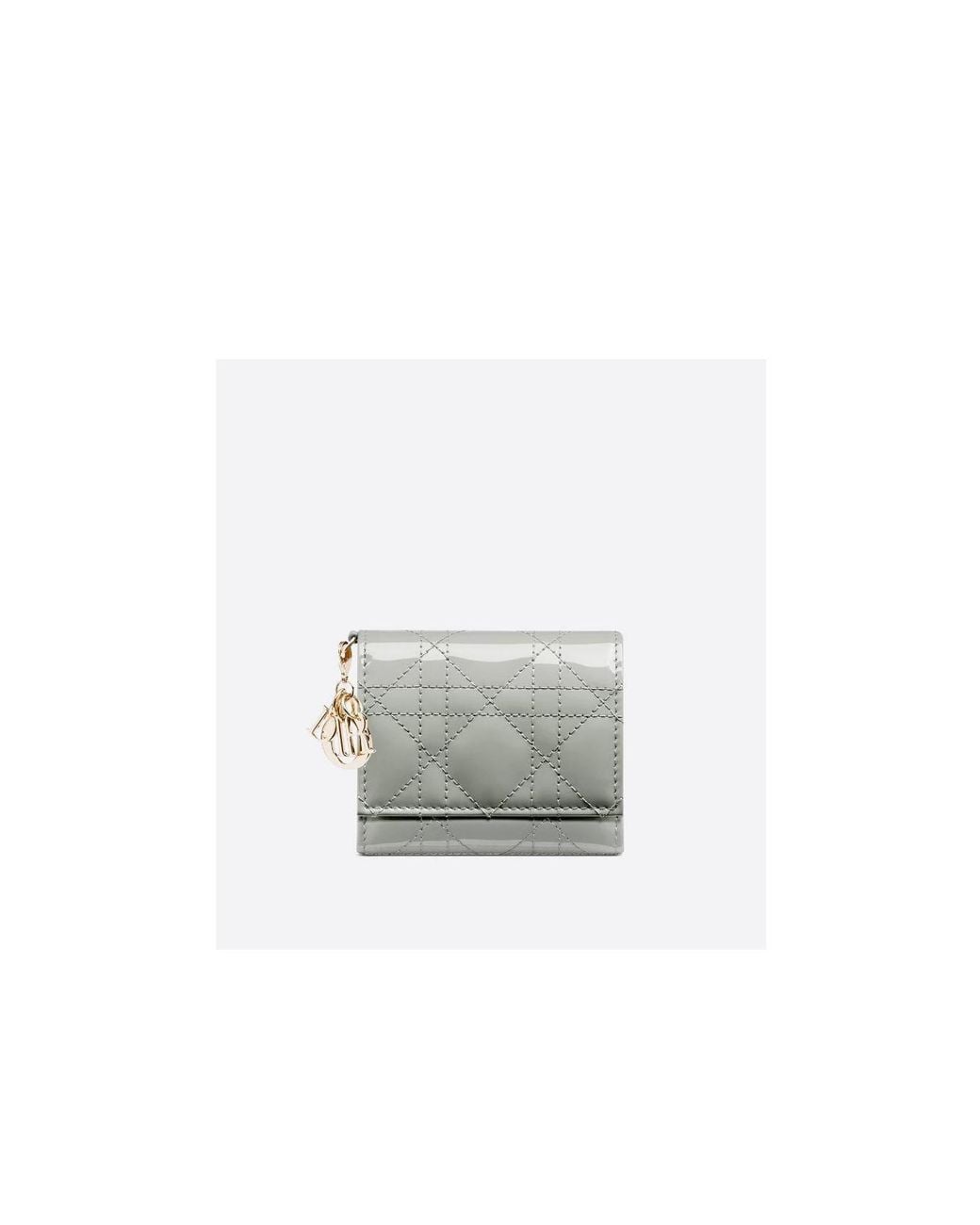 Dior White Logo Calfskin Wallet