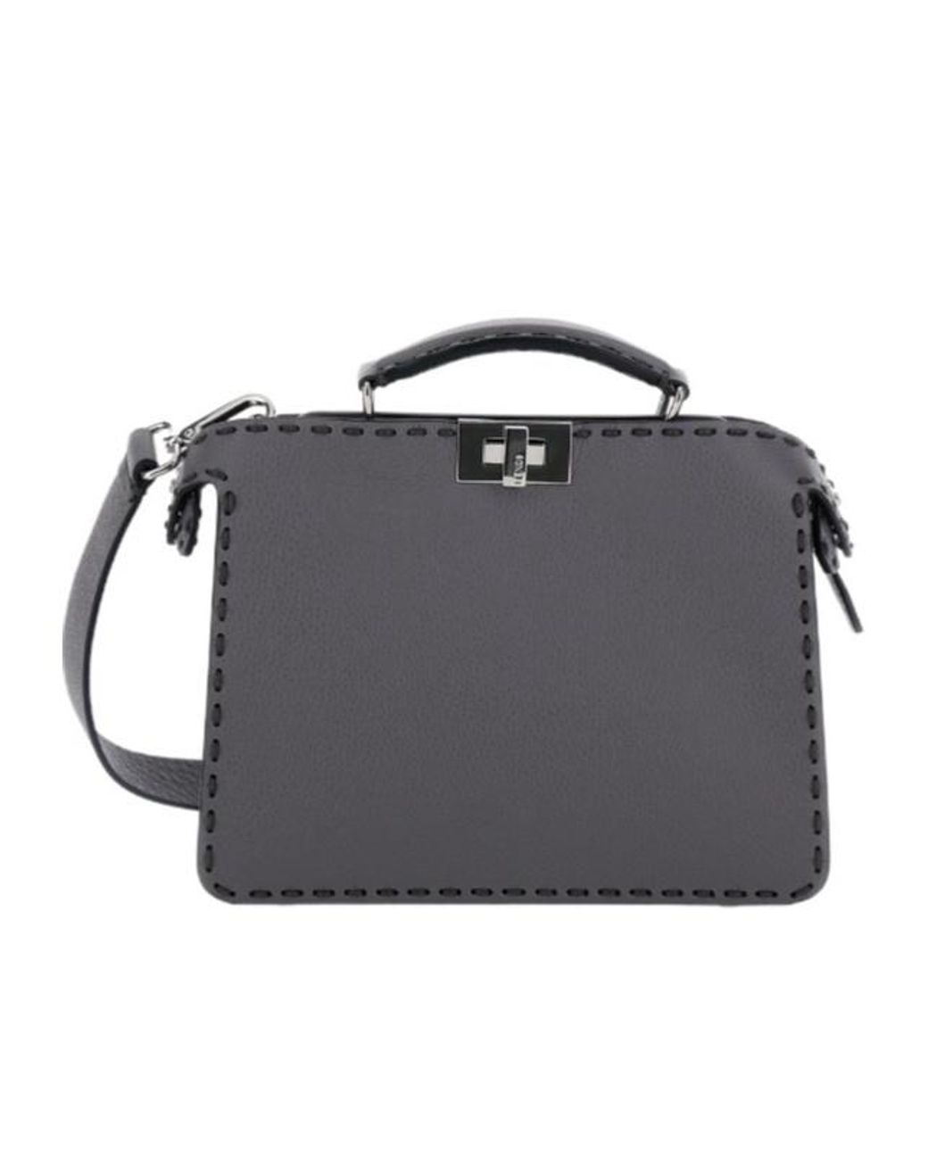 Fendi Black Small Peekaboo Tote Bag for men