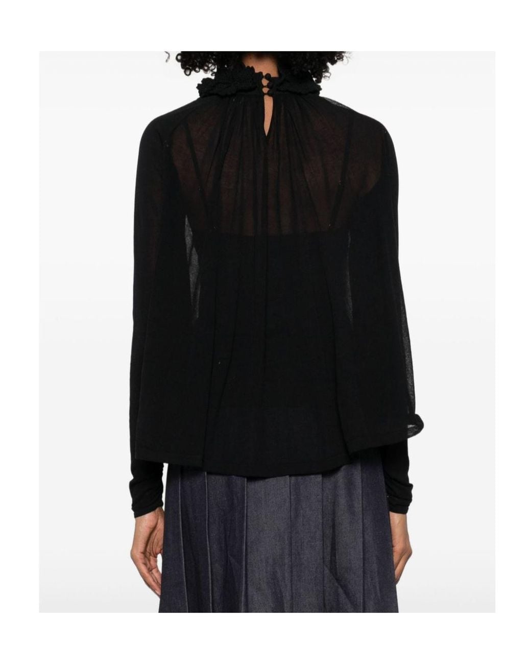 Zimmermann Black Long-Sleeved Blouse