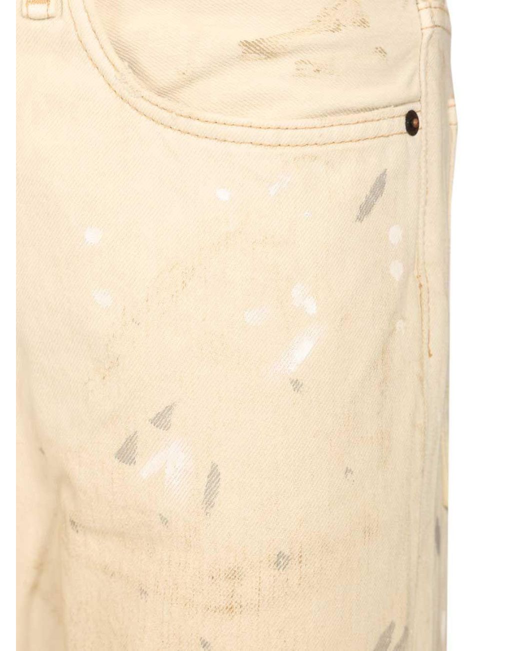 Acne Natural Logo Patch Jeans for men