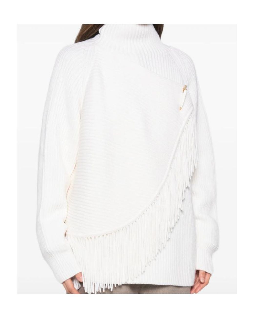 Carven White Turtleneck Sweater
