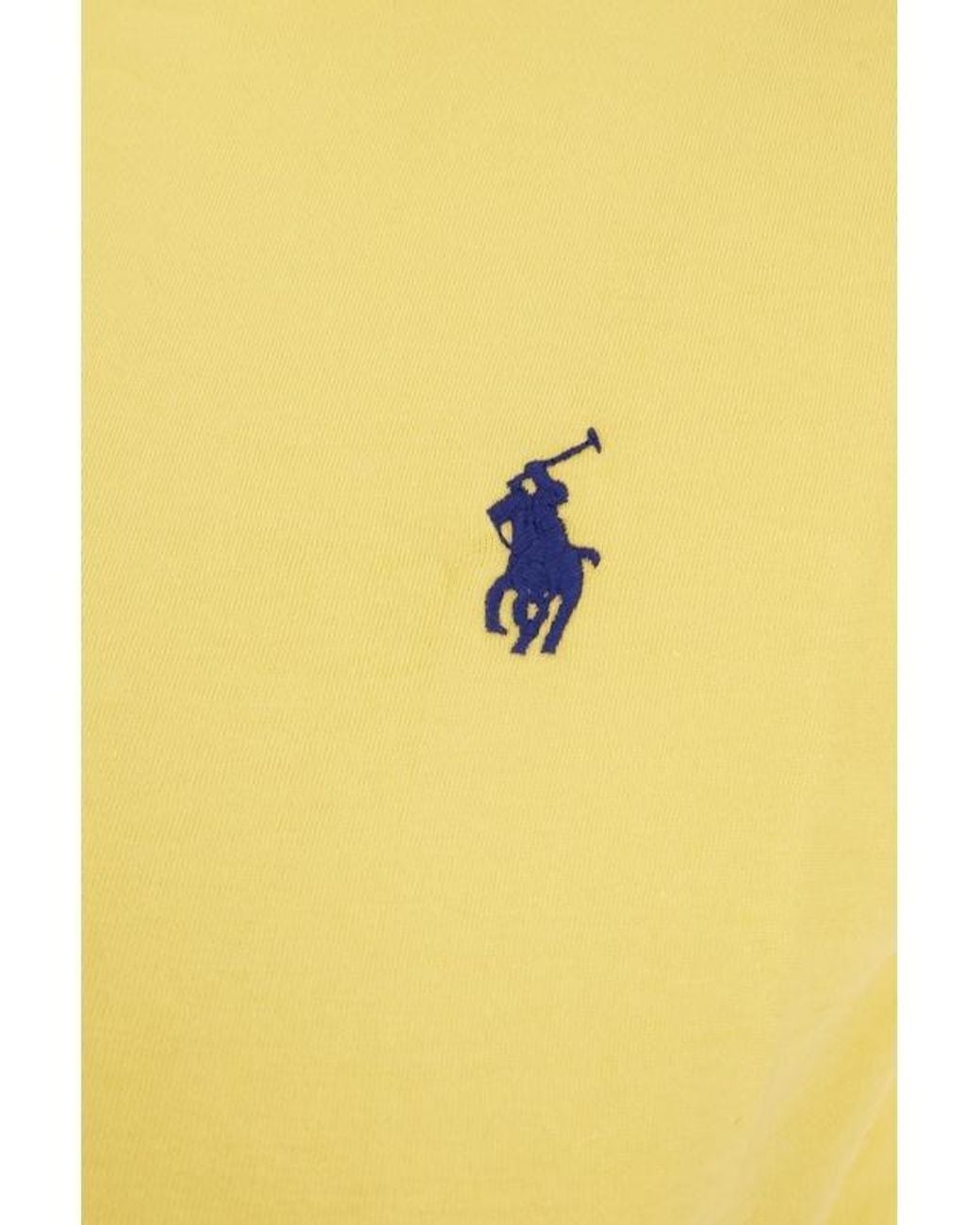 Polo Ralph Lauren Yellow Logo Embroidered Crewneck T-Shirt