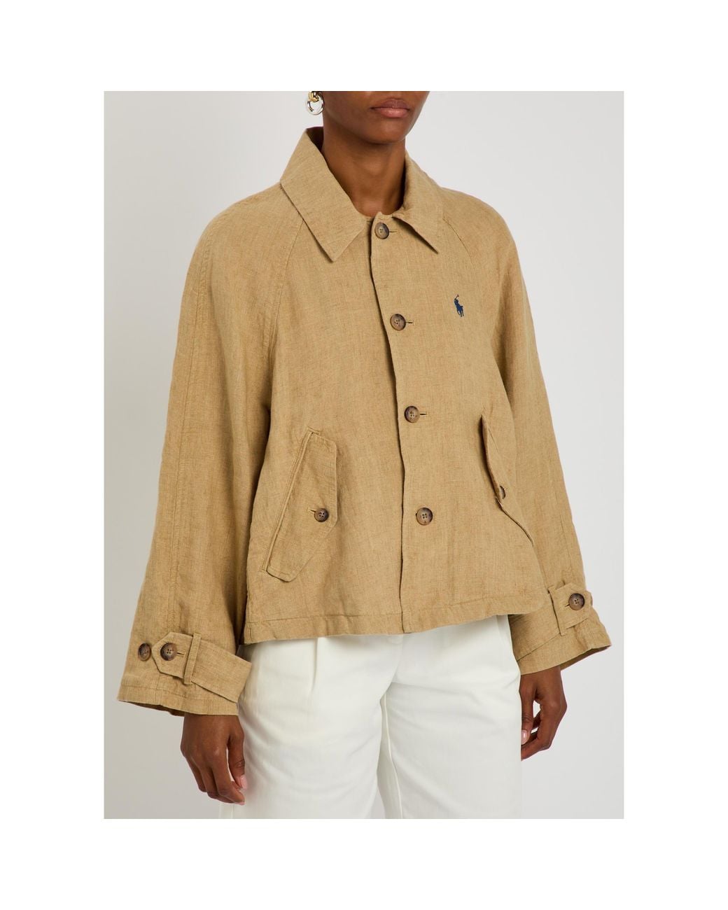 Polo Ralph Lauren Natural Simple Linen Shirt Coat