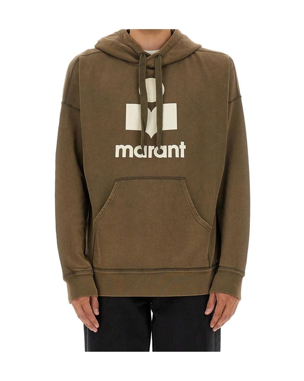 Isabel Marant Green Miley Drawstring Hoodie for men