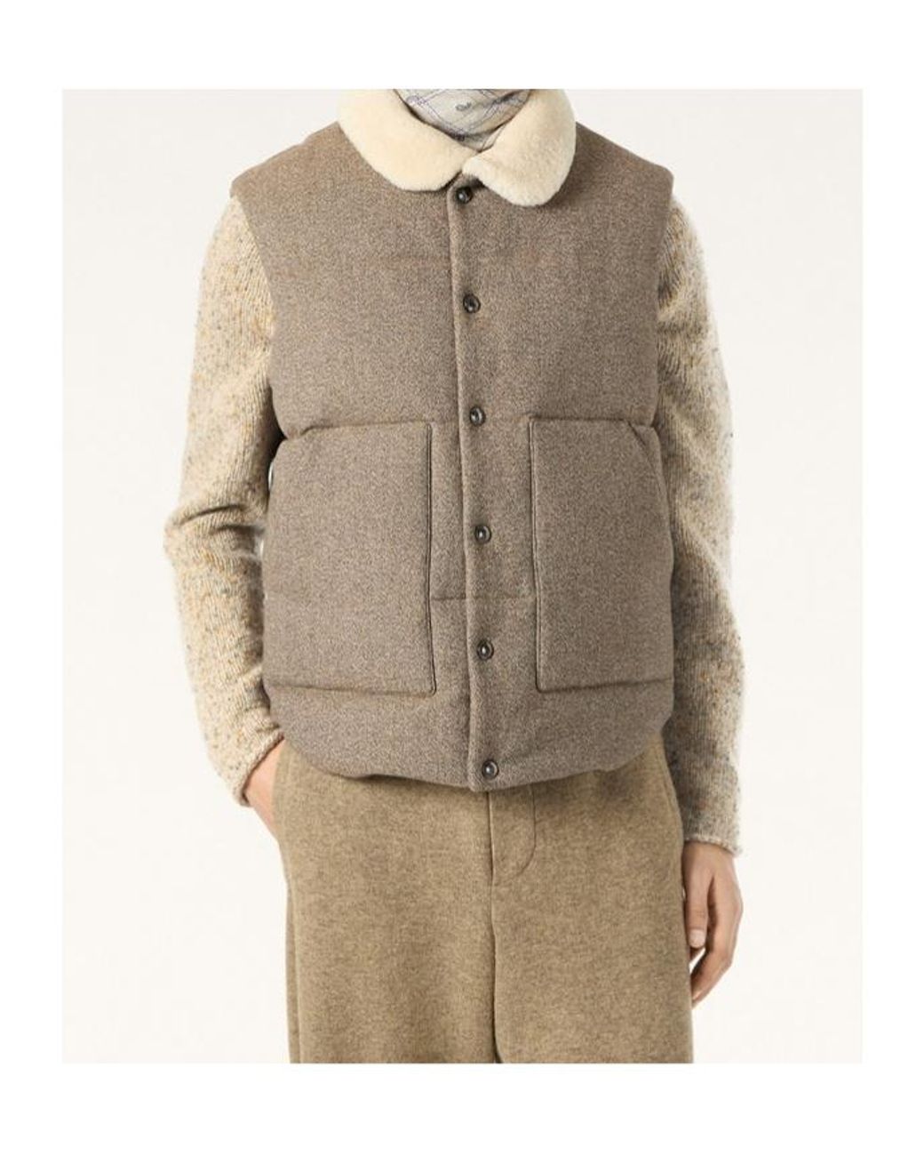 Loro Piana Brown Dug Vest for men