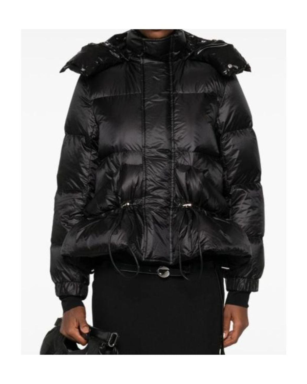 Sacai Black Hooded Puffer Jacket