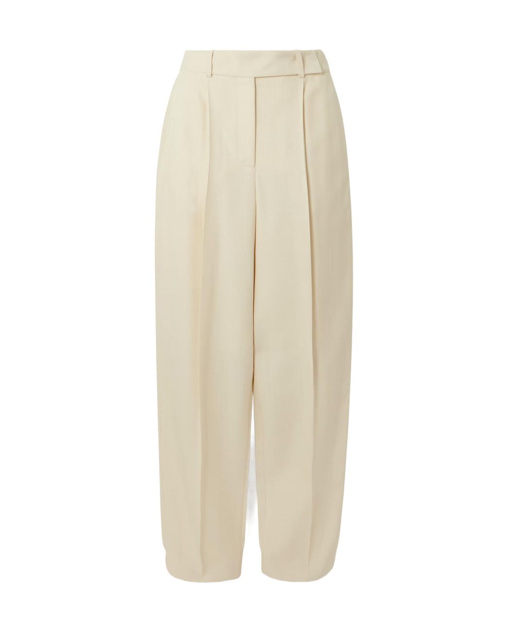 Joseph White Rayen Pleated Wide-Leg Pants