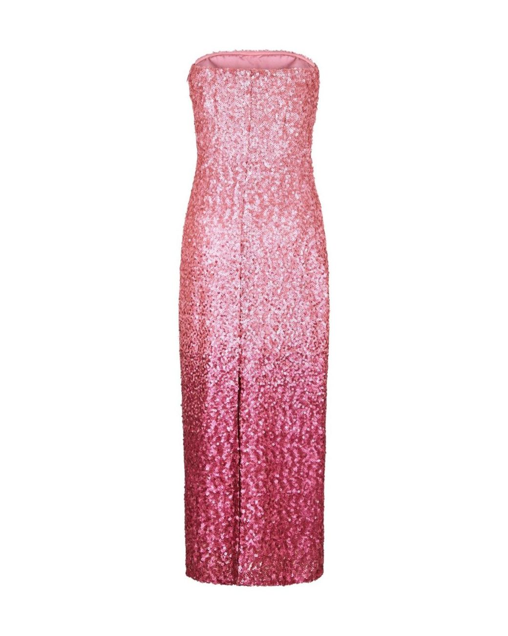 LoveShackFancy Pink Stasia Sequined Ombré Midi Dress