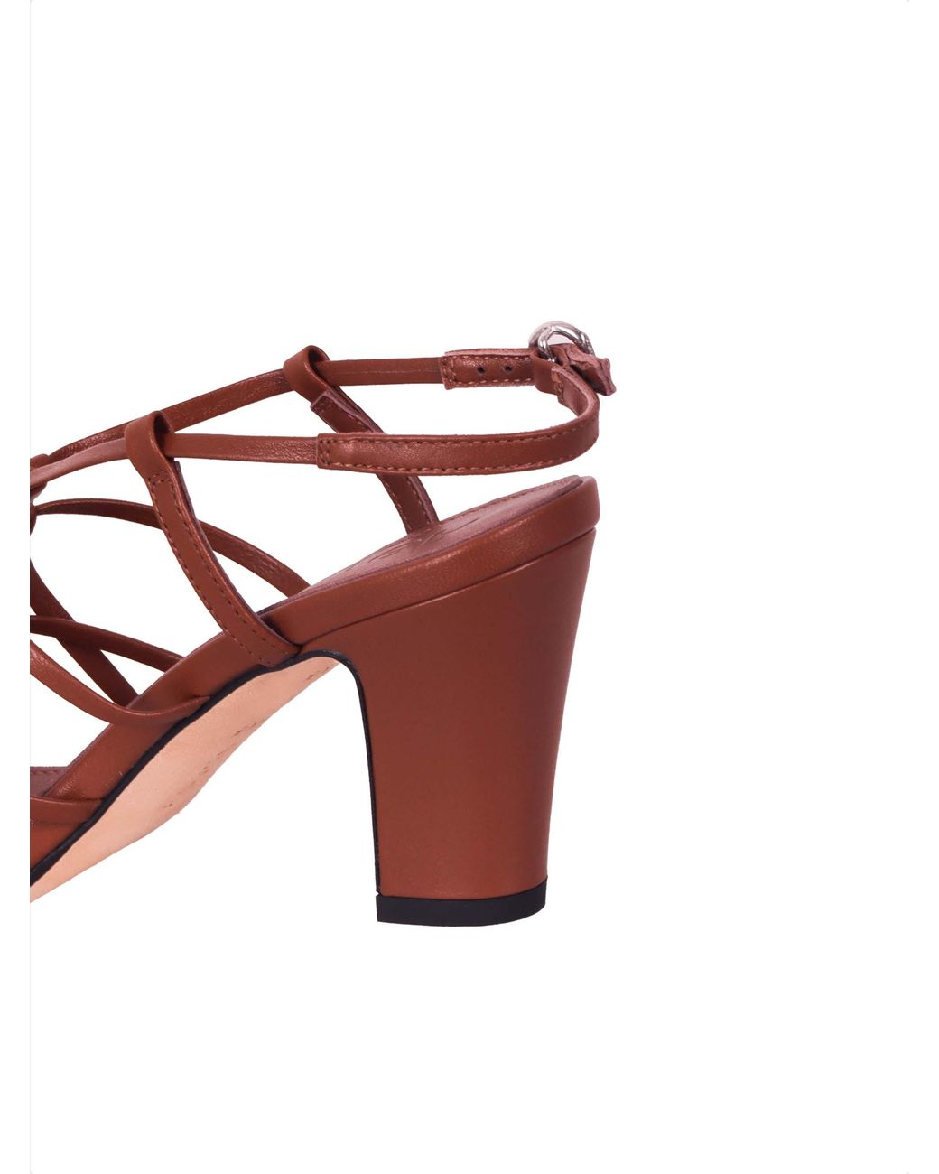 Aeyde Brown Acacia Open Toe Heeled Sandals