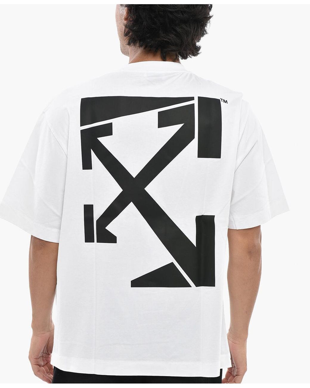 Off-White c/o Virgil Abloh White Crew Neck T-Shirt With Contrast Print for men