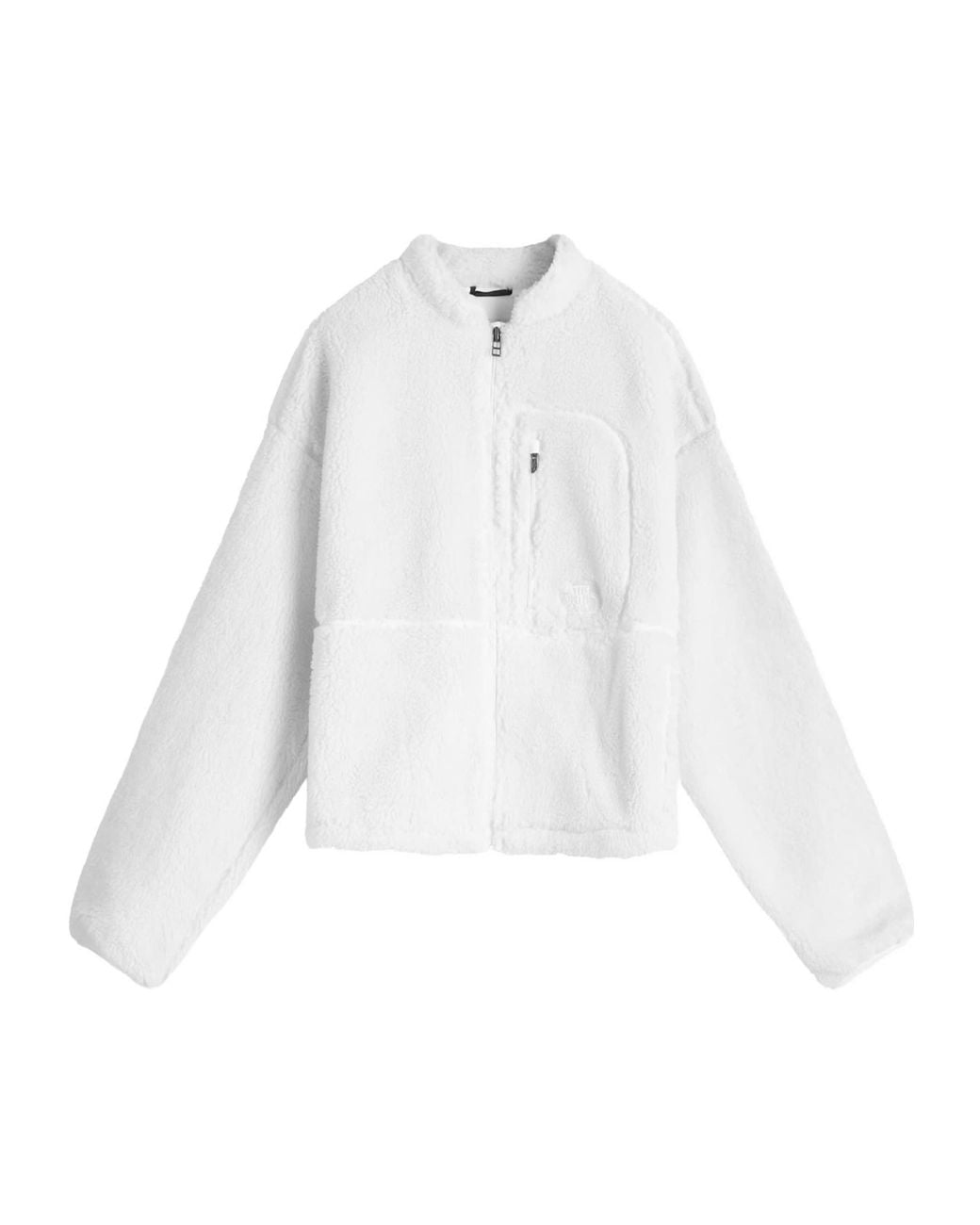The North Face White Logo-Embroidered Zipped Jacket