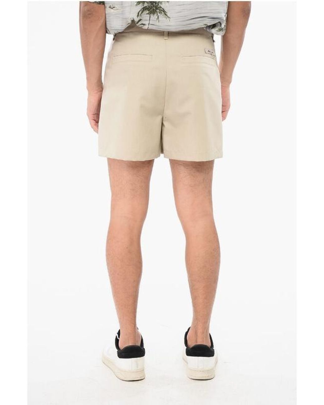 Fendi Natural Logo Patch Bermuda Shorts for men