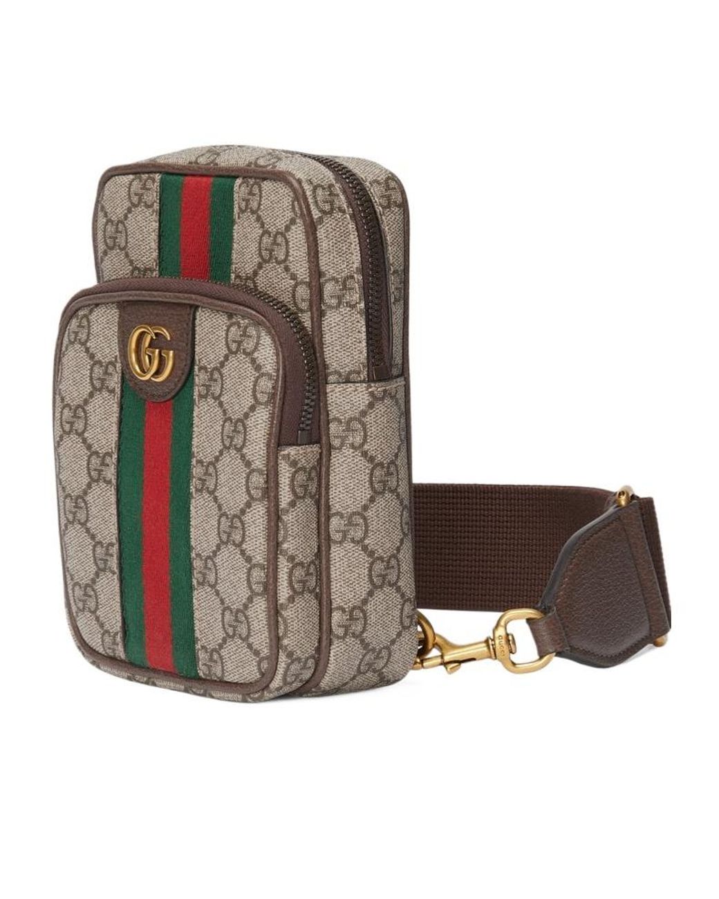 Gucci Multicolor Ophidia Gg Web Striped Belt Bag for men