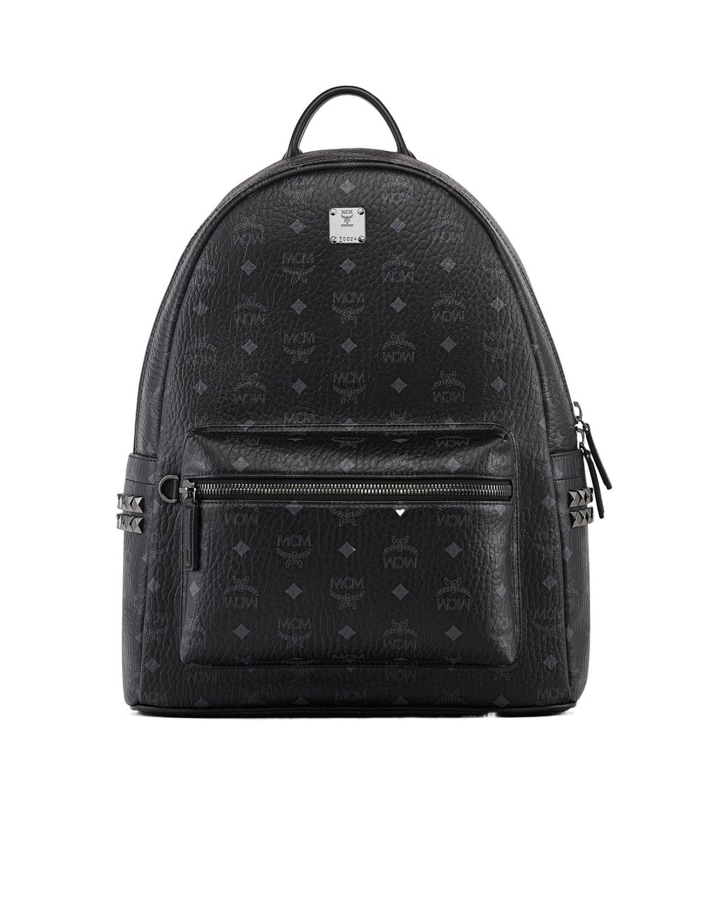 MCM Black Stark Medium Backpack for men