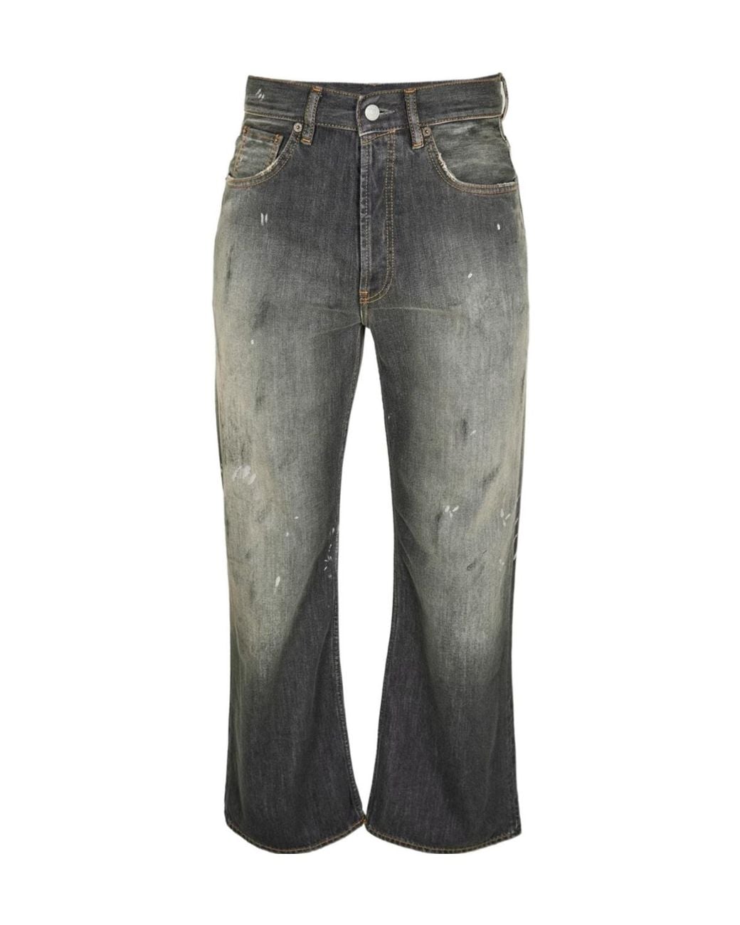 Acne Gray Wide Leg Jeans for men