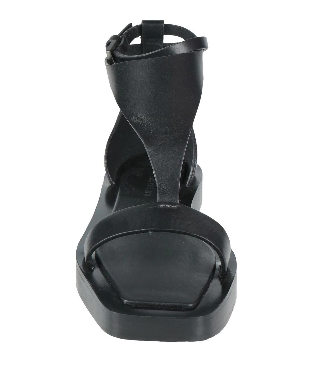 Max Mara Black Leather Sandals