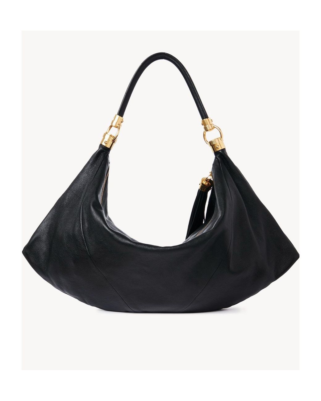 Chloé Black Chloé Logo Detailed Zipped Shoulder Bag