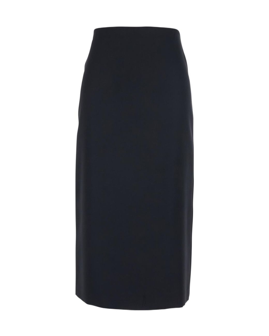 Twinset Blue Logo Plaque Zipped Skirt