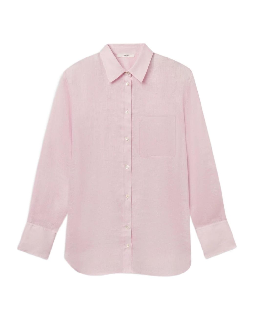 FRAME Pink The Linen Boy Shirt