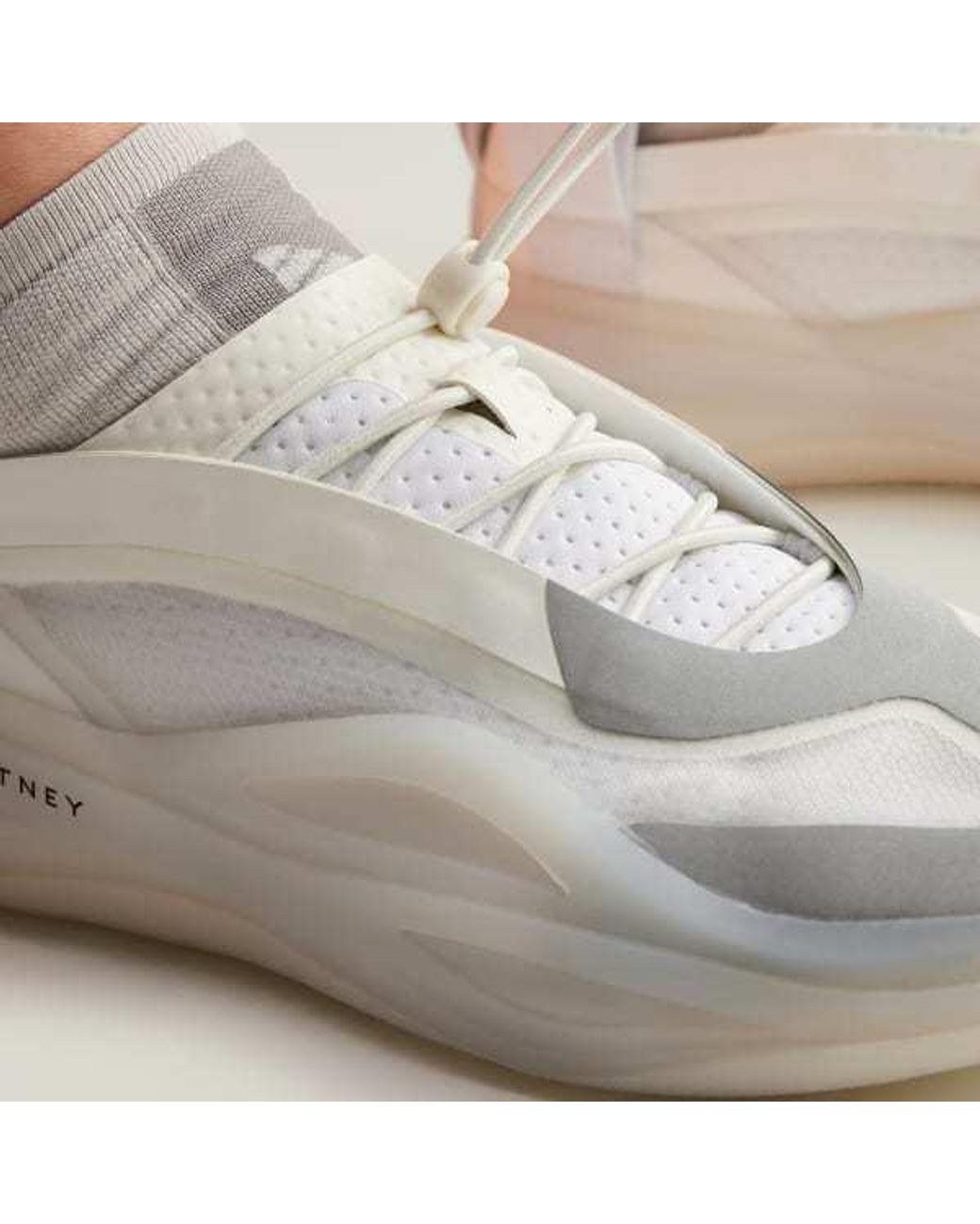Adidas By Stella McCartney White Sportswear Low Ground Sneakers