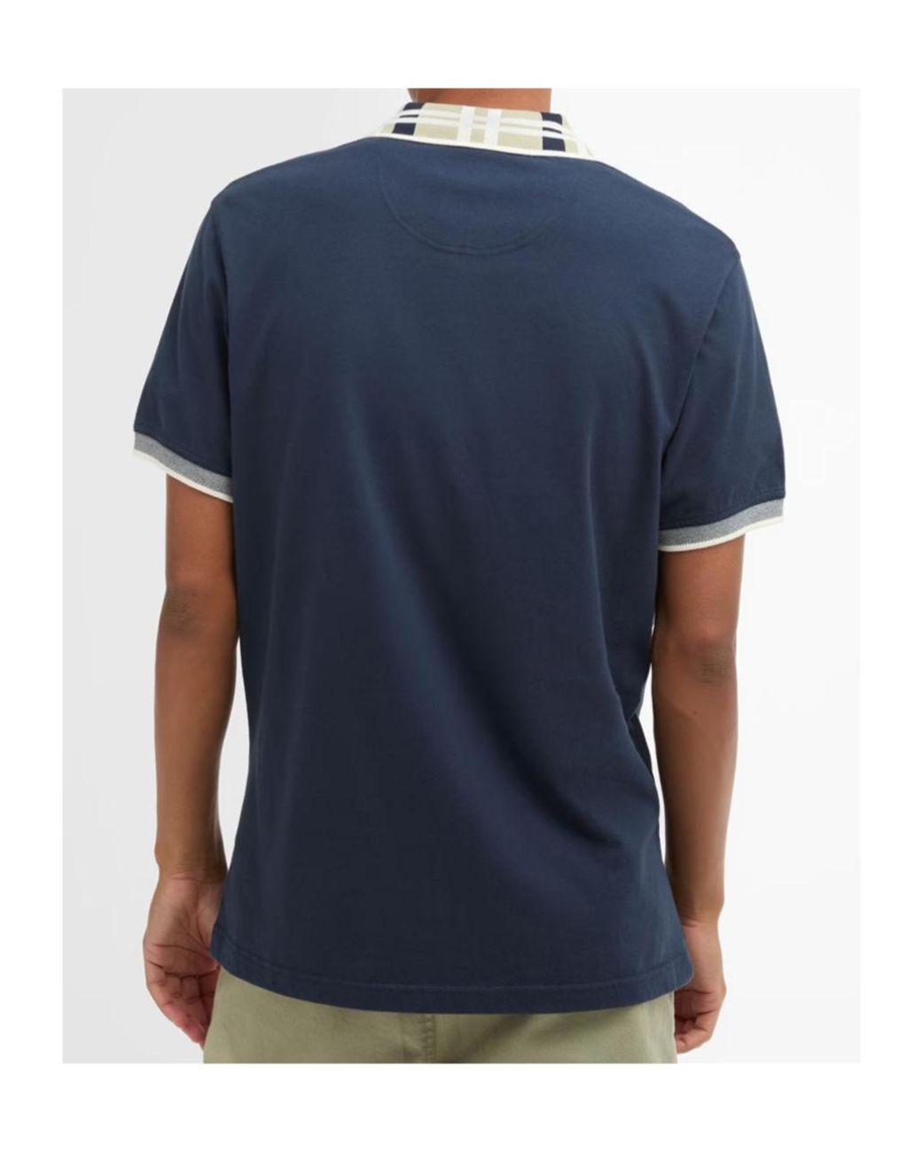 Barbour Blue Logo Embroidered Polo Shirt for men