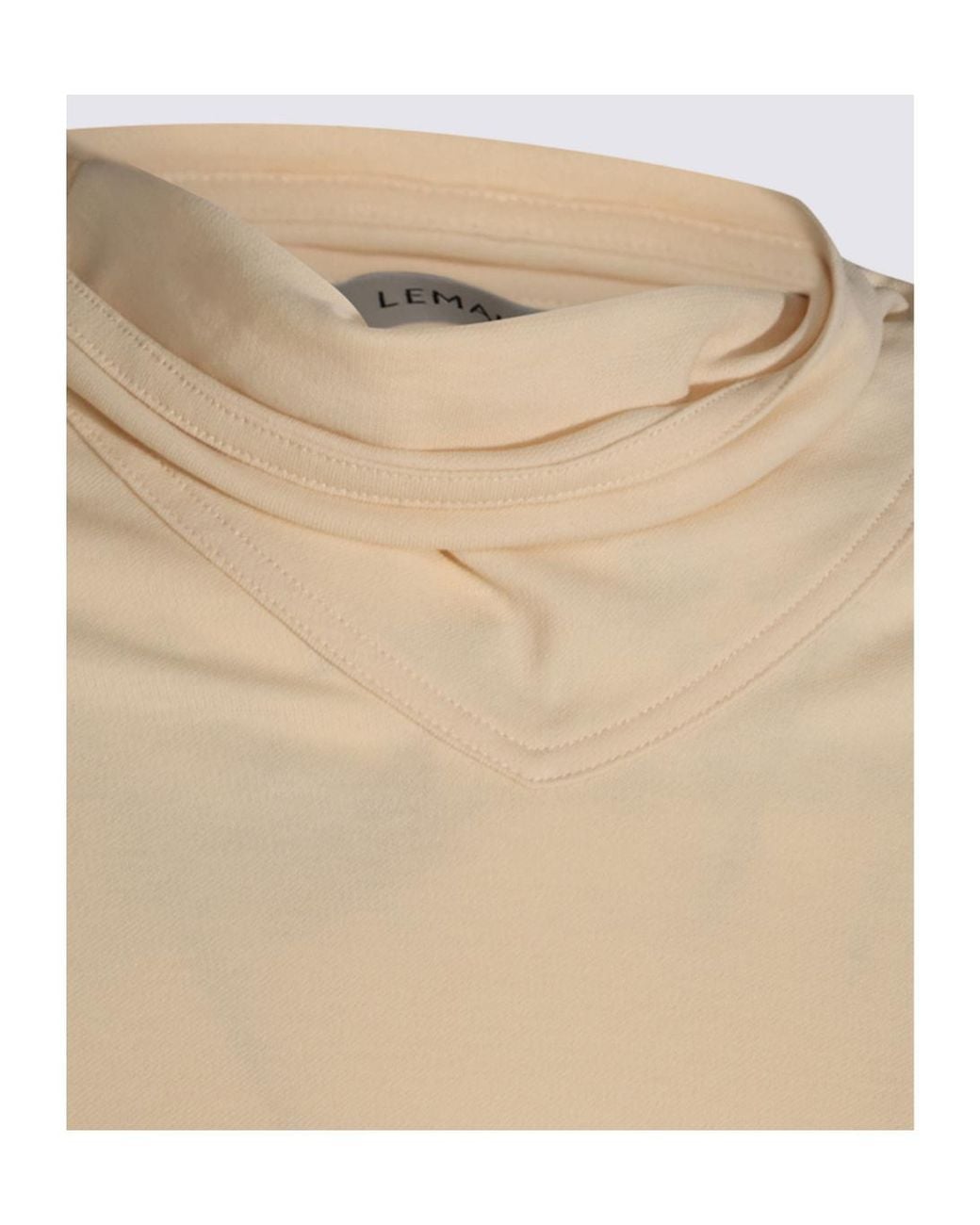 Lemaire Natural Jersey Crepe Long-Sleeve Scarf Top