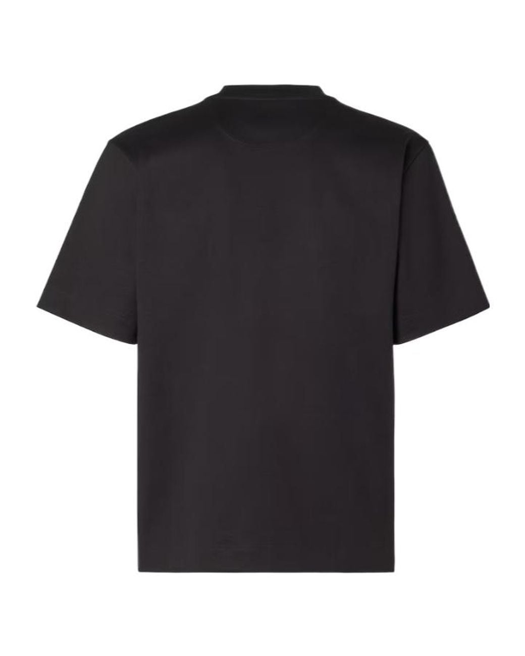 Fendi Black Ff Embroidered Crewneck T-Shirt for men